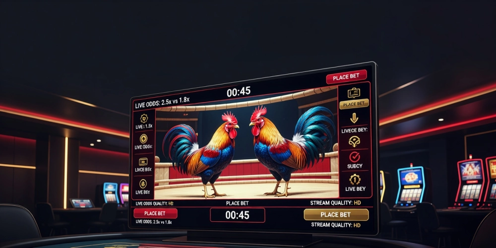 Minh họa giao diện xem đá gà trực tiếp tại casino nh88 với hình ảnh sắc nét