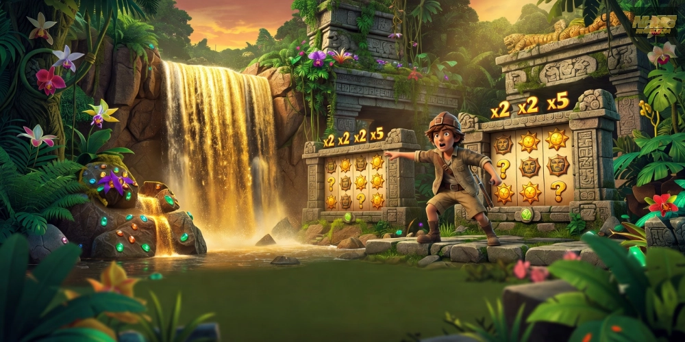 Trải nghiệm game Gonzo's Quest với hiệu ứng nổ hũ sống động trên nh88