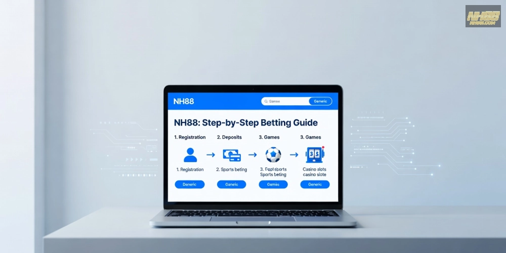 Minh họa khái niệm hướng dẫn sử dụng NH88 với giao diện nền tảng hiện đại