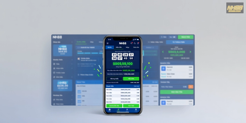 Minh họa giao diện hiển thị kết quả xổ số nh88 nhanh chóng và minh bạch