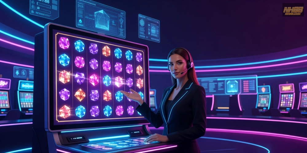 Trải nghiệm slot Starburst live trên nh88 với hiệu ứng ánh sáng rực rỡ và vòng quay miễn phí